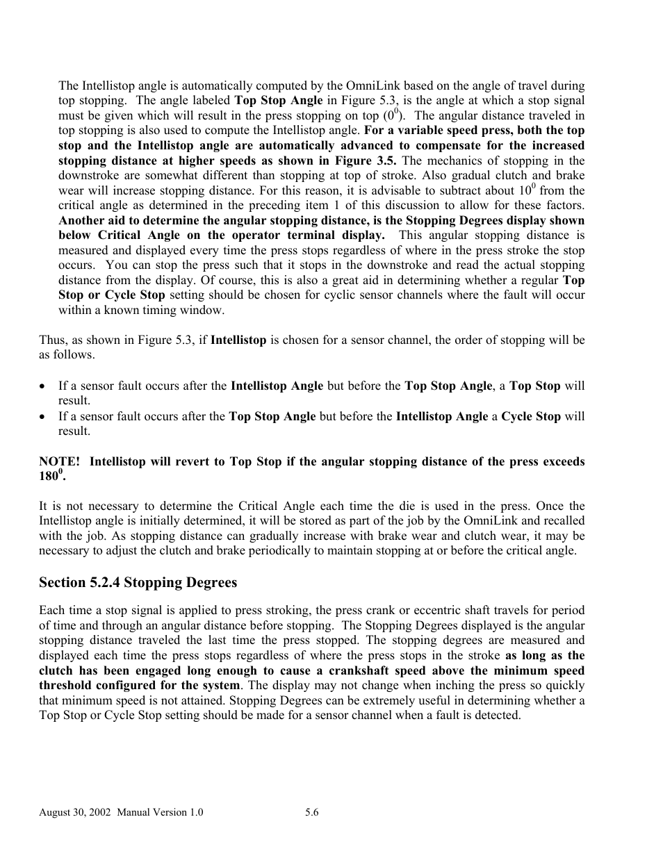 LINK Systems OmniLink II Press Automation Control User Manual | Page 89 / 154