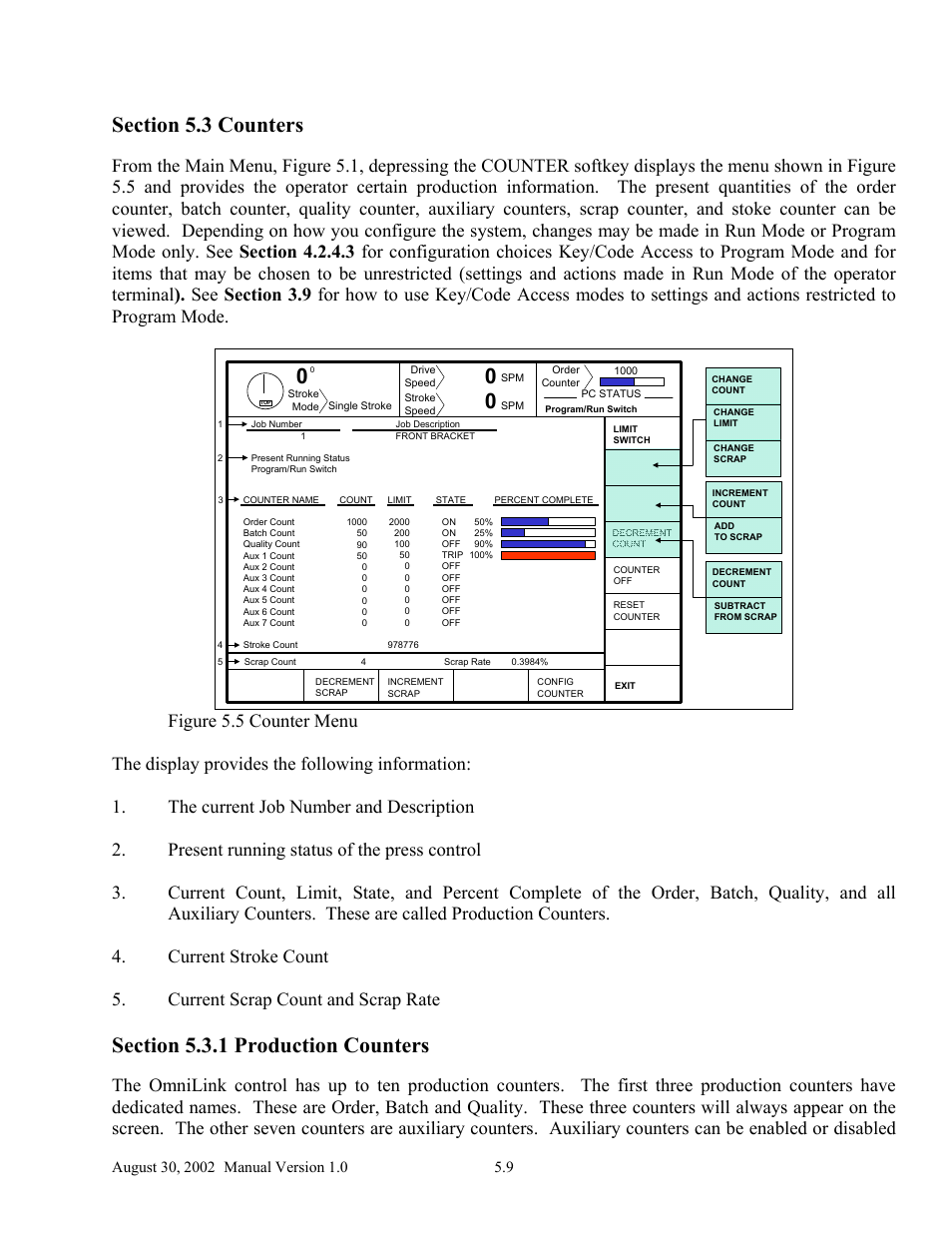 LINK Systems OmniLink II Press Automation Control User Manual | Page 92 / 154
