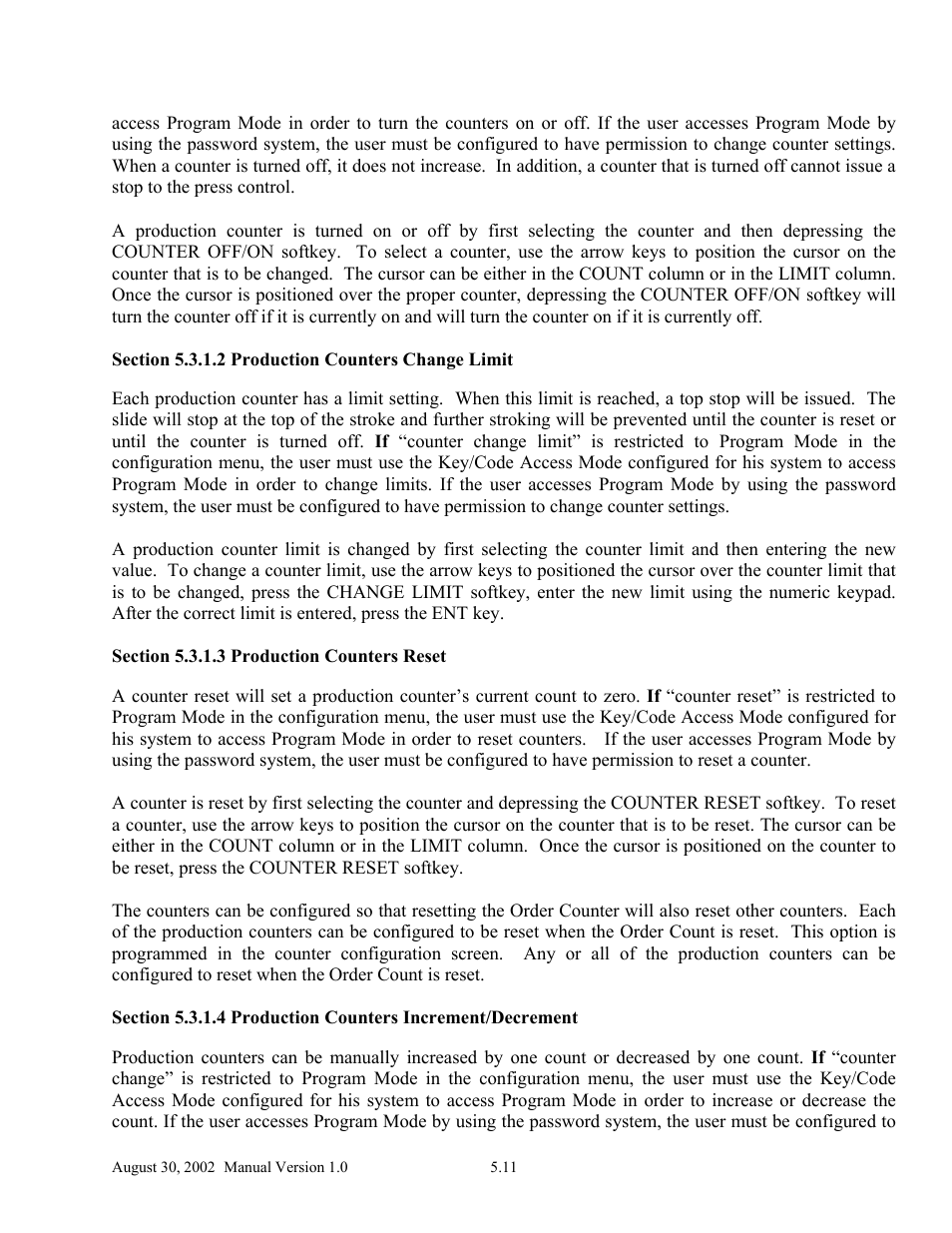 LINK Systems OmniLink II Press Automation Control User Manual | Page 94 / 154
