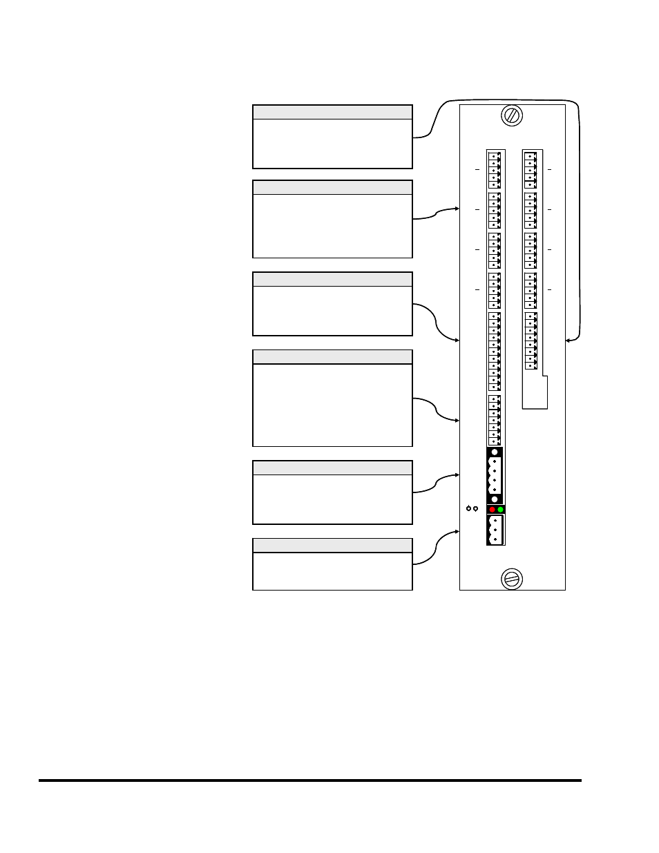 4 wiring high speed serial bus cable, Wiring high speed serial bus cable, 2 faceplate connections and indicators | 3 wiring power for the module, Figure 22: tonnage monitor faceplate | LINK Systems 5100-8 Tonnage & Analog Signal Monitor User Manual | Page 54 / 86