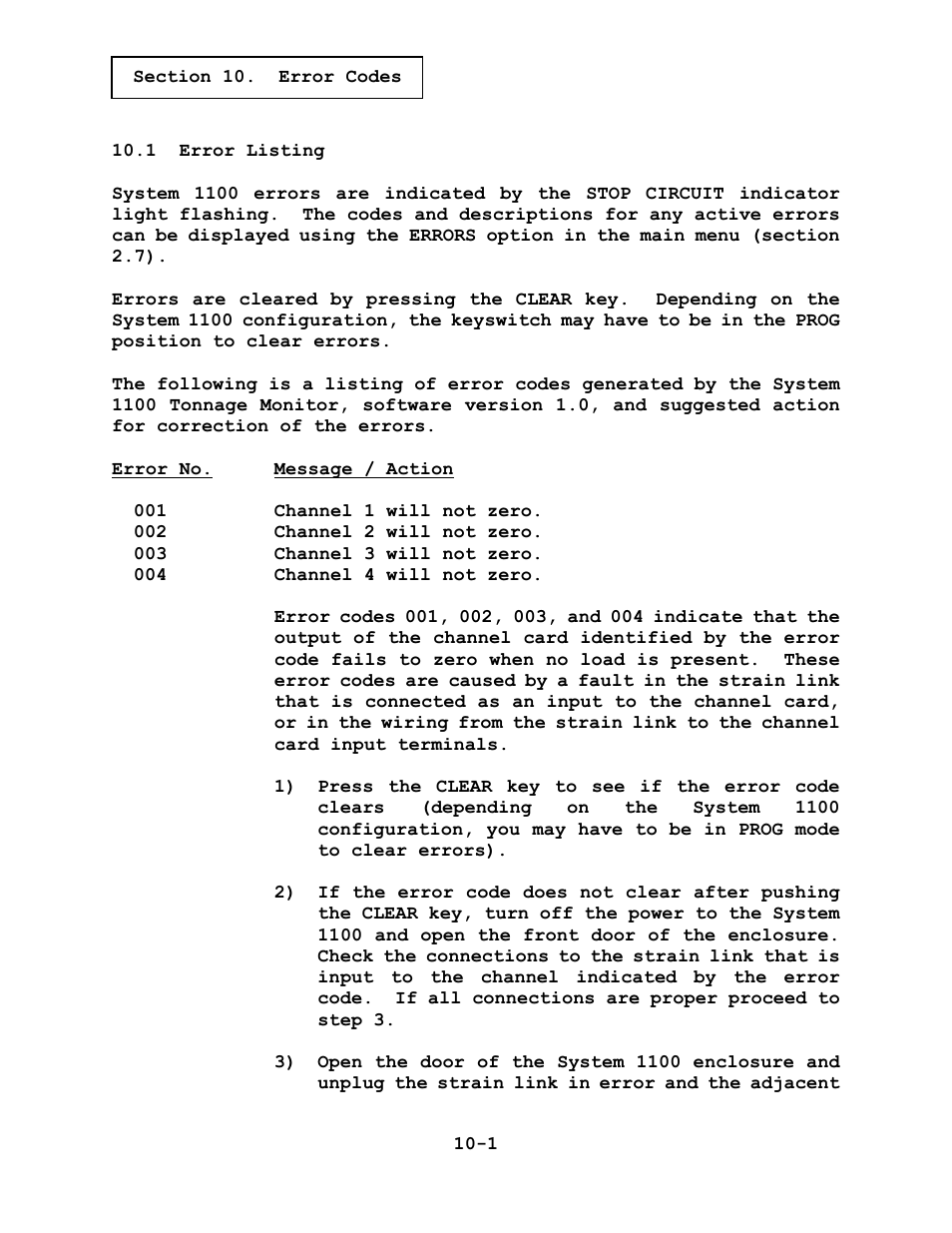 LINK Systems System 1100 Tonnage Monitor User Manual | Page 104 / 117