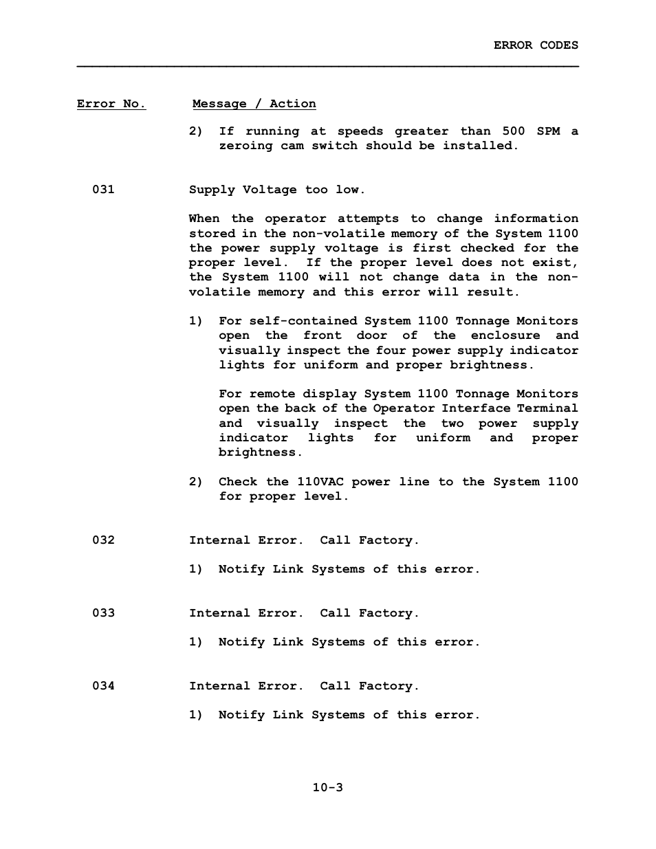 LINK Systems System 1100 Tonnage Monitor User Manual | Page 106 / 117