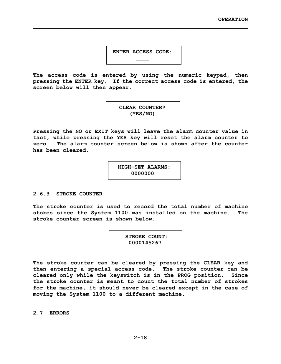 LINK Systems System 1100 Tonnage Monitor User Manual | Page 29 / 117