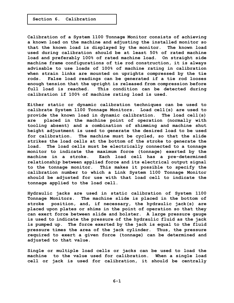 LINK Systems System 1100 Tonnage Monitor User Manual | Page 73 / 117