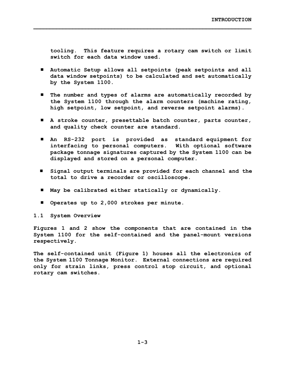 LINK Systems System 1100 Tonnage Monitor User Manual | Page 9 / 117