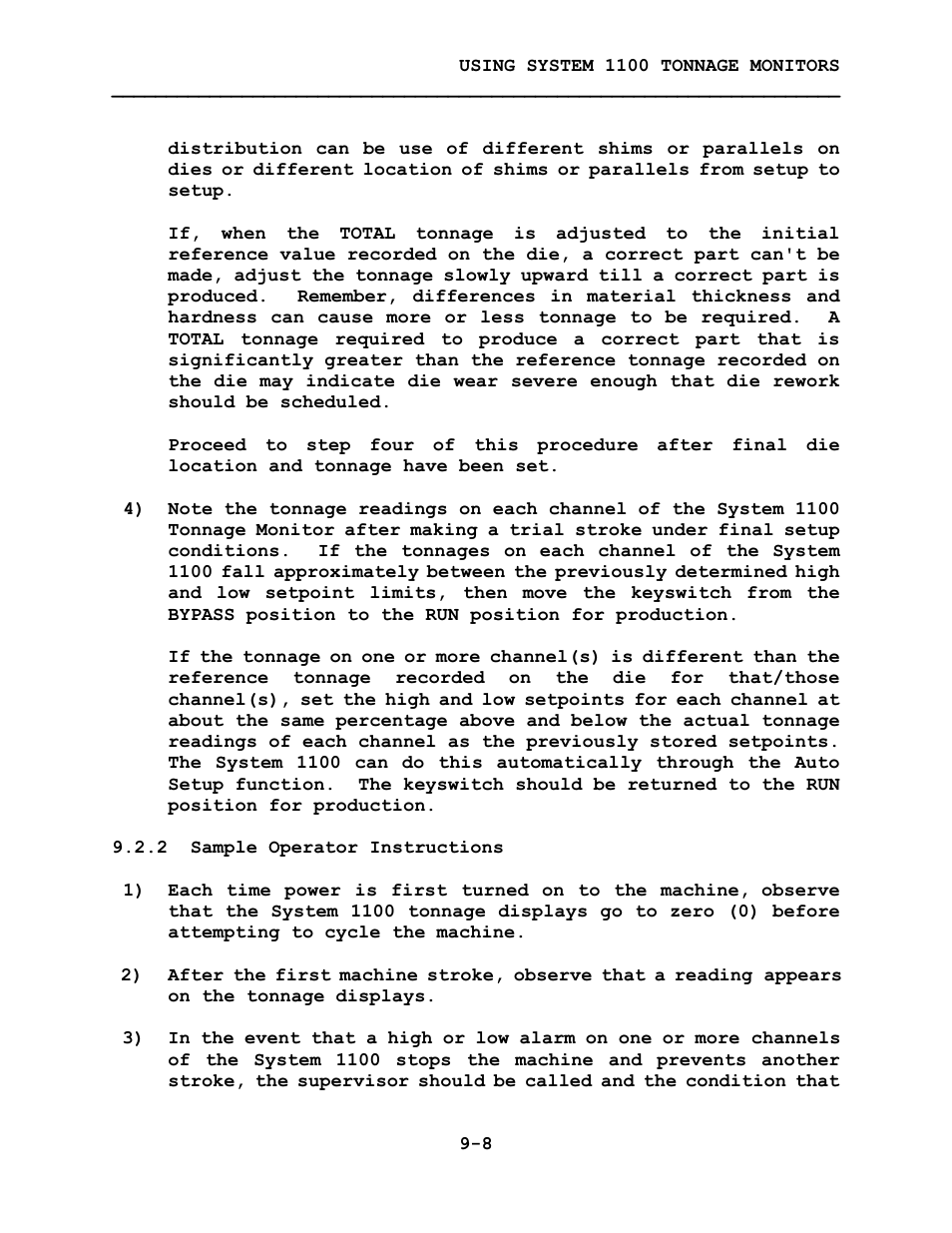 LINK Systems System 1100 Tonnage Monitor User Manual | Page 99 / 117