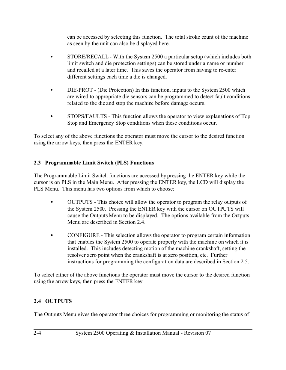 LINK Systems System 2500 PLS User Manual | Page 12 / 79