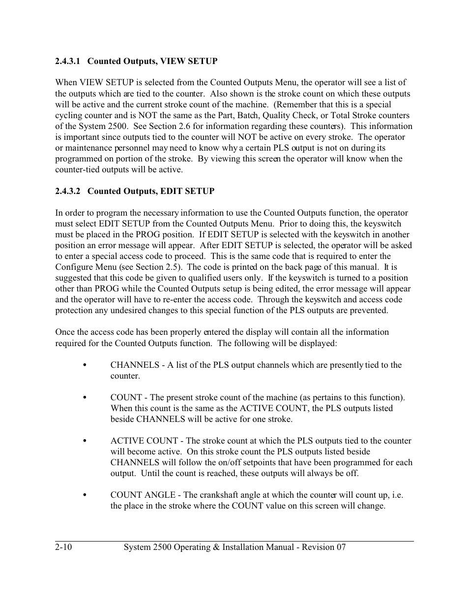 LINK Systems System 2500 PLS User Manual | Page 18 / 79
