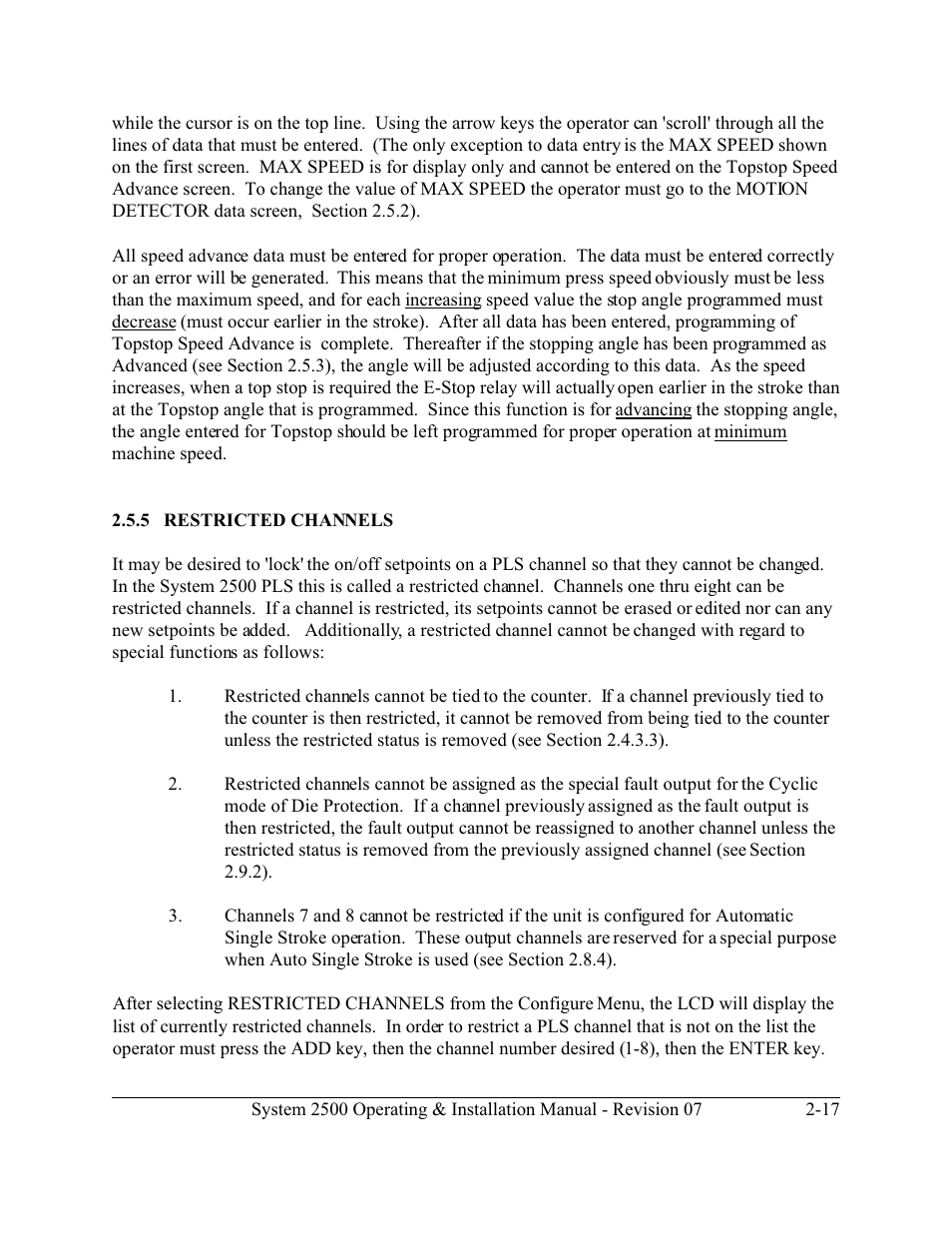 LINK Systems System 2500 PLS User Manual | Page 25 / 79