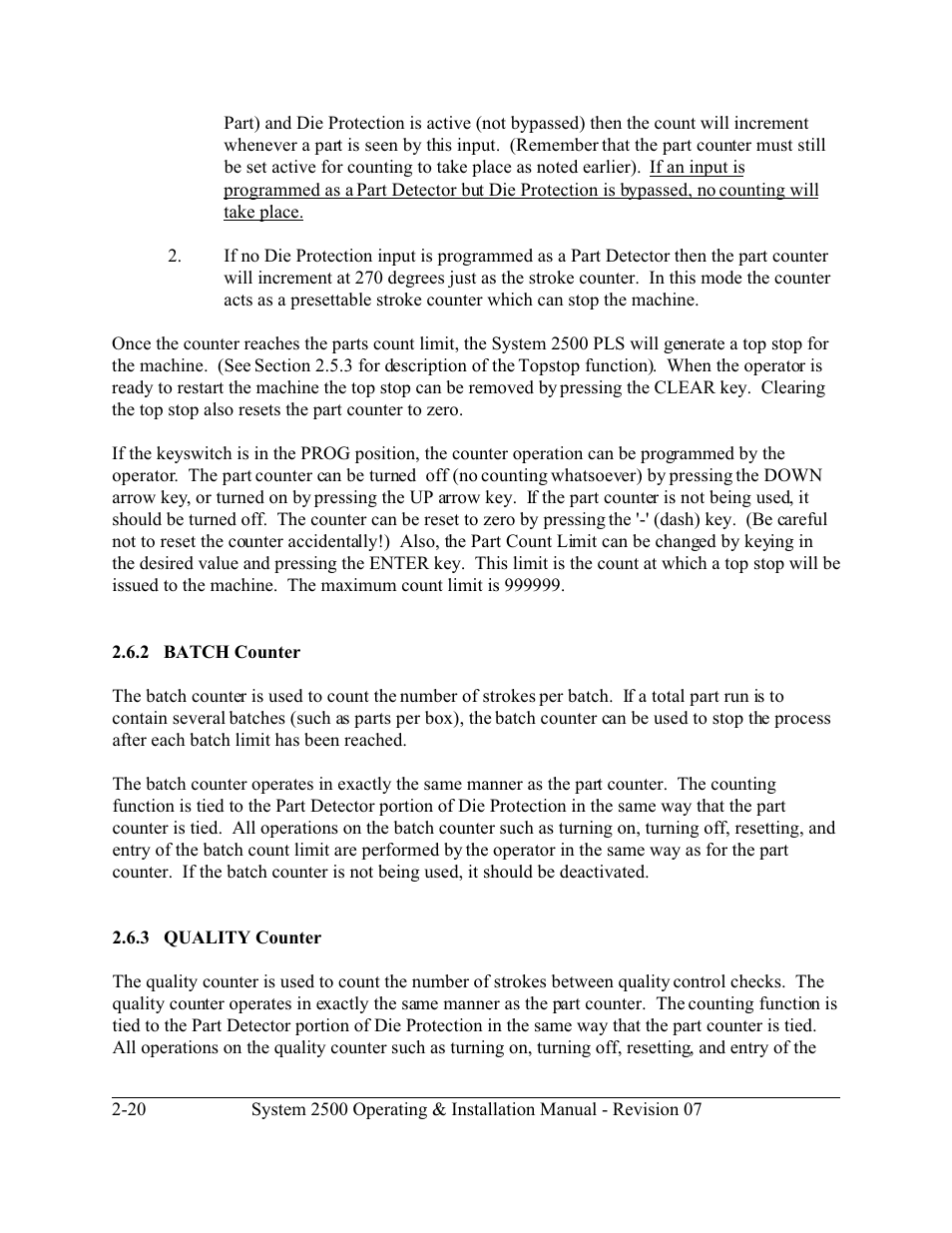 LINK Systems System 2500 PLS User Manual | Page 28 / 79