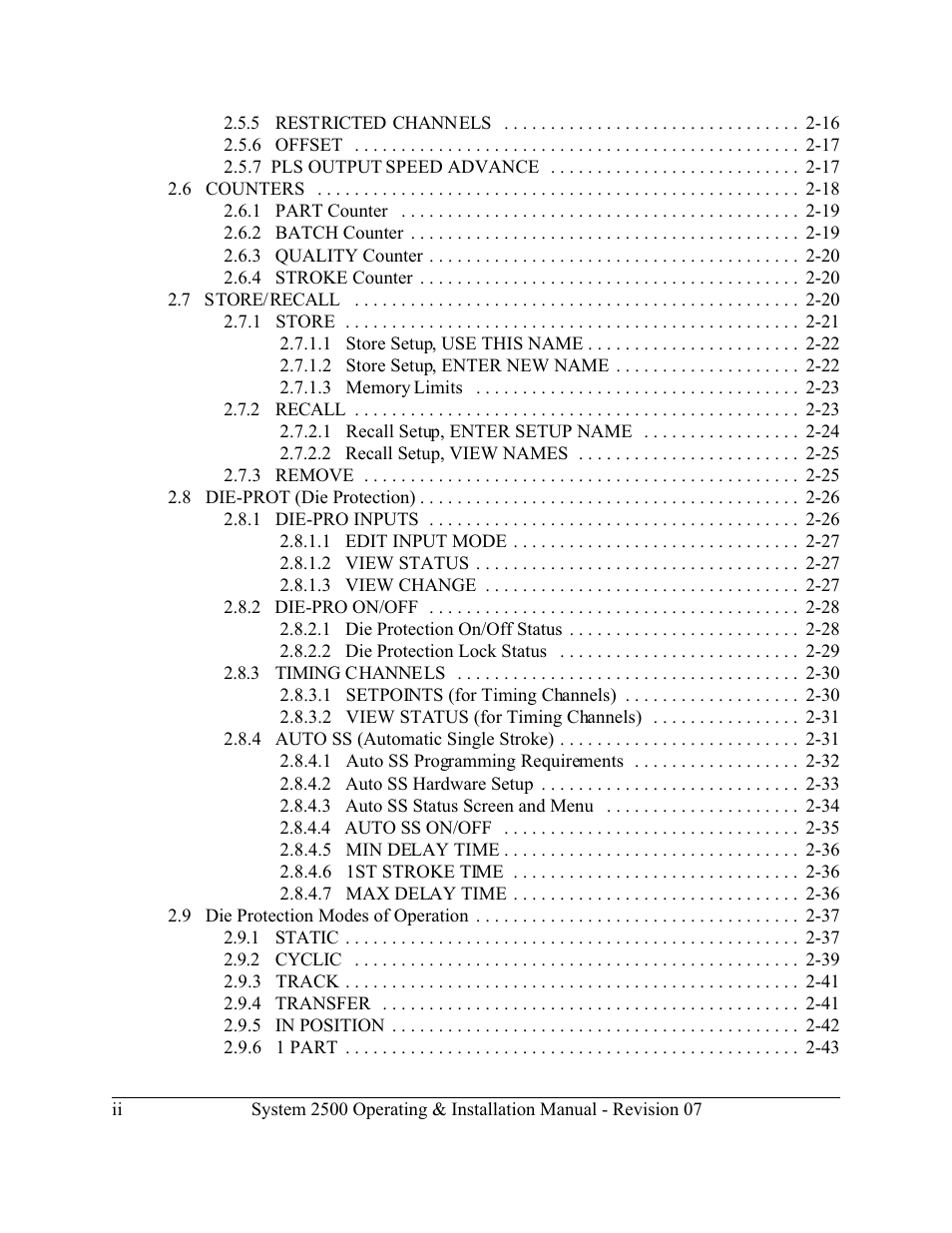 LINK Systems System 2500 PLS User Manual | Page 3 / 79