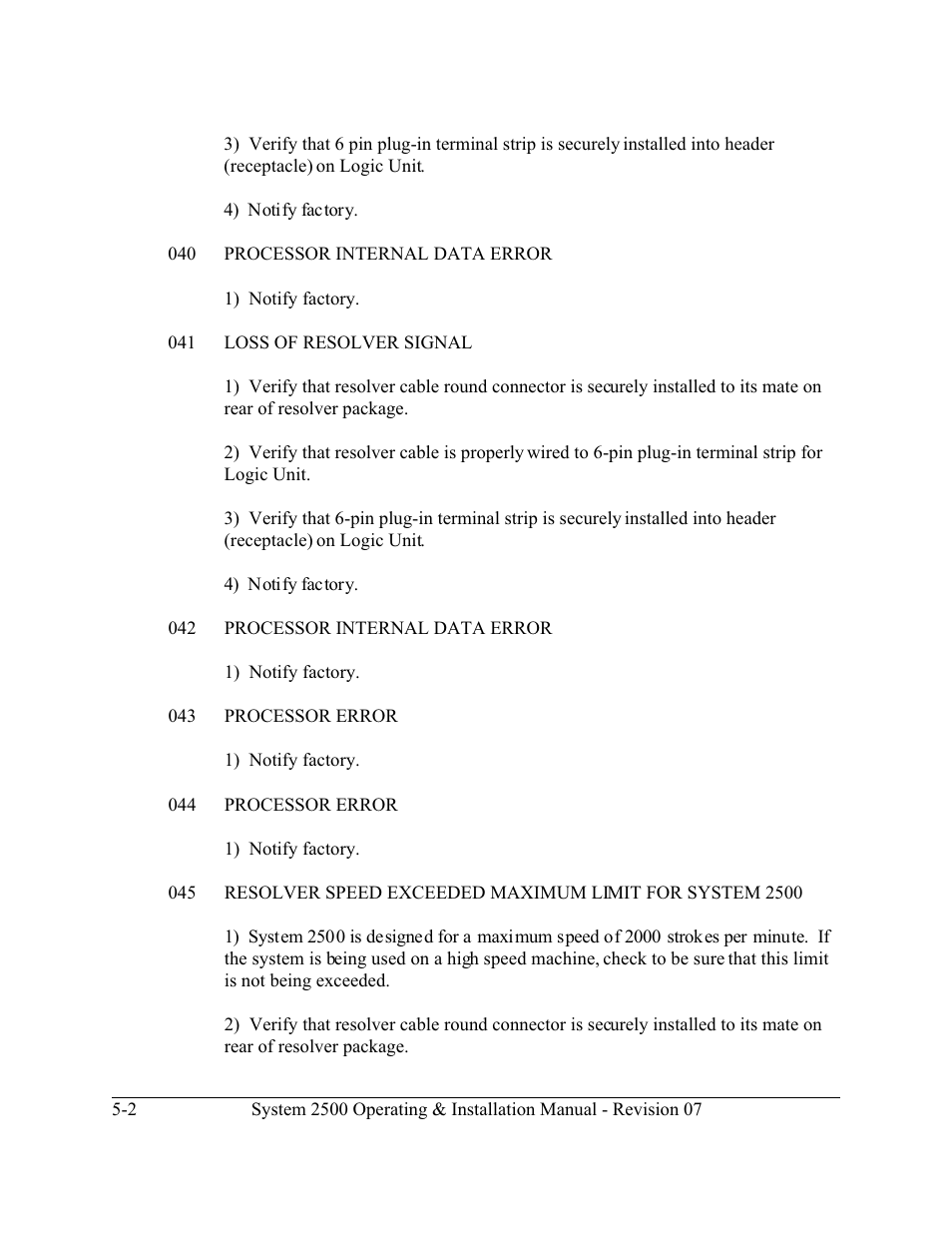 LINK Systems System 2500 PLS User Manual | Page 70 / 79