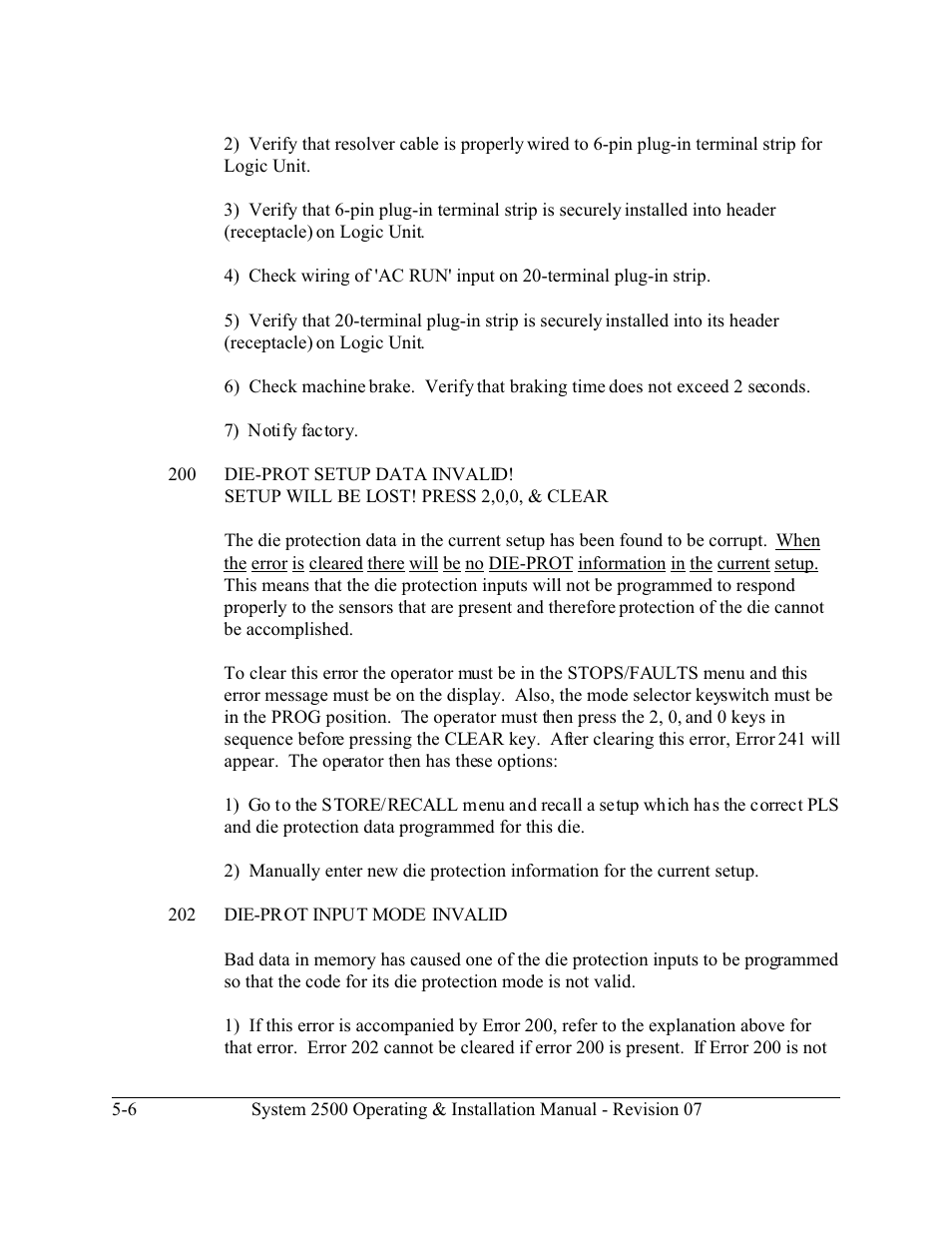 LINK Systems System 2500 PLS User Manual | Page 74 / 79