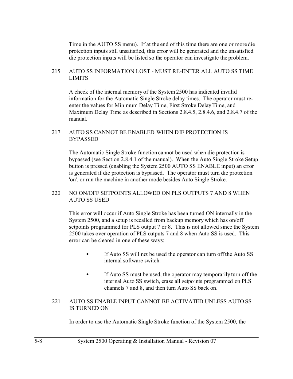 LINK Systems System 2500 PLS User Manual | Page 76 / 79