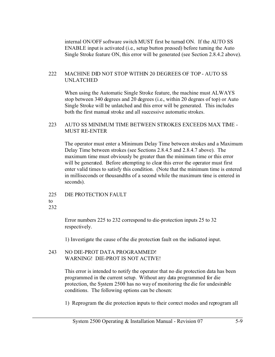 LINK Systems System 2500 PLS User Manual | Page 77 / 79