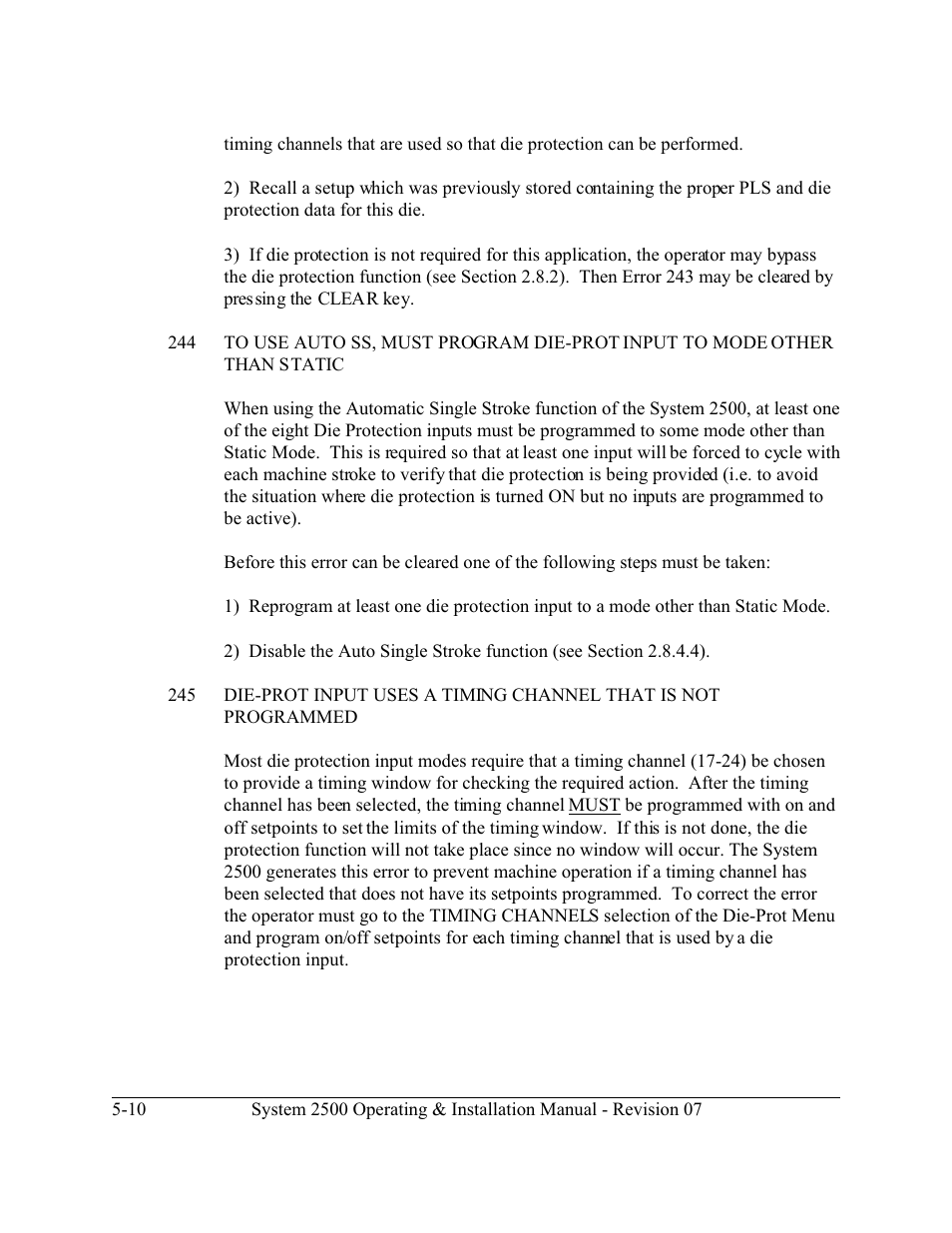 LINK Systems System 2500 PLS User Manual | Page 78 / 79