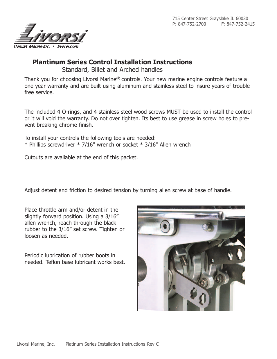 Livorsi Plantinum Series User Manual | 10 pages