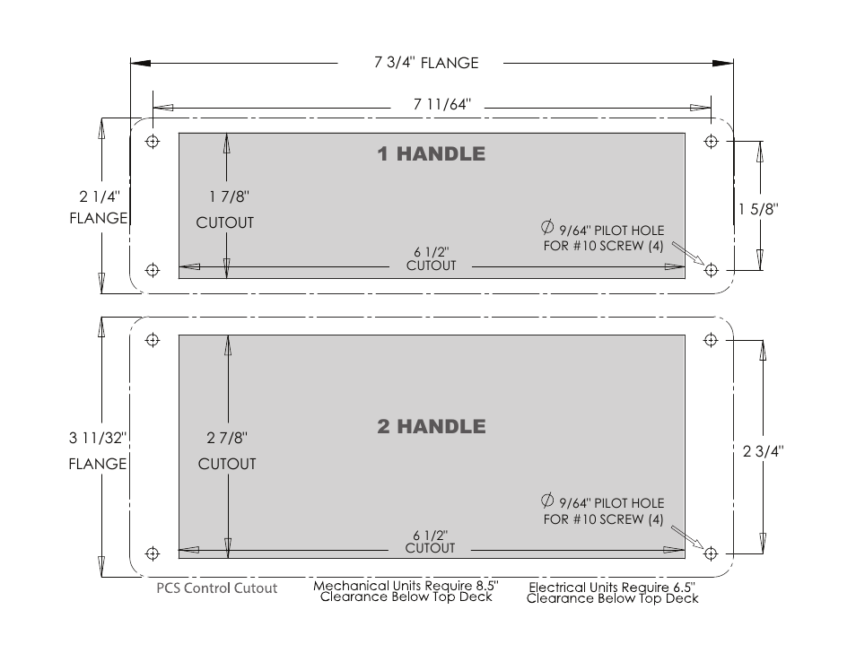 1 handle 2 handle | Livorsi Plantinum Series User Manual | Page 7 / 10