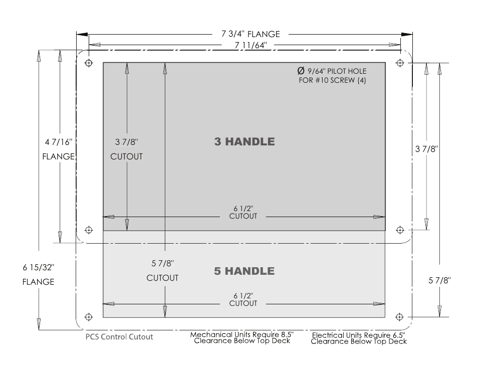 5 handle, 3 handle | Livorsi Plantinum Series User Manual | Page 9 / 10