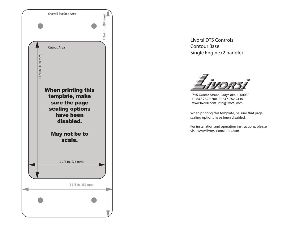 Livorsi DTS Controls User Manual | Page 17 / 18