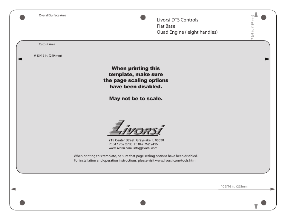 Livorsi DTS Controls User Manual | Page 16 / 19