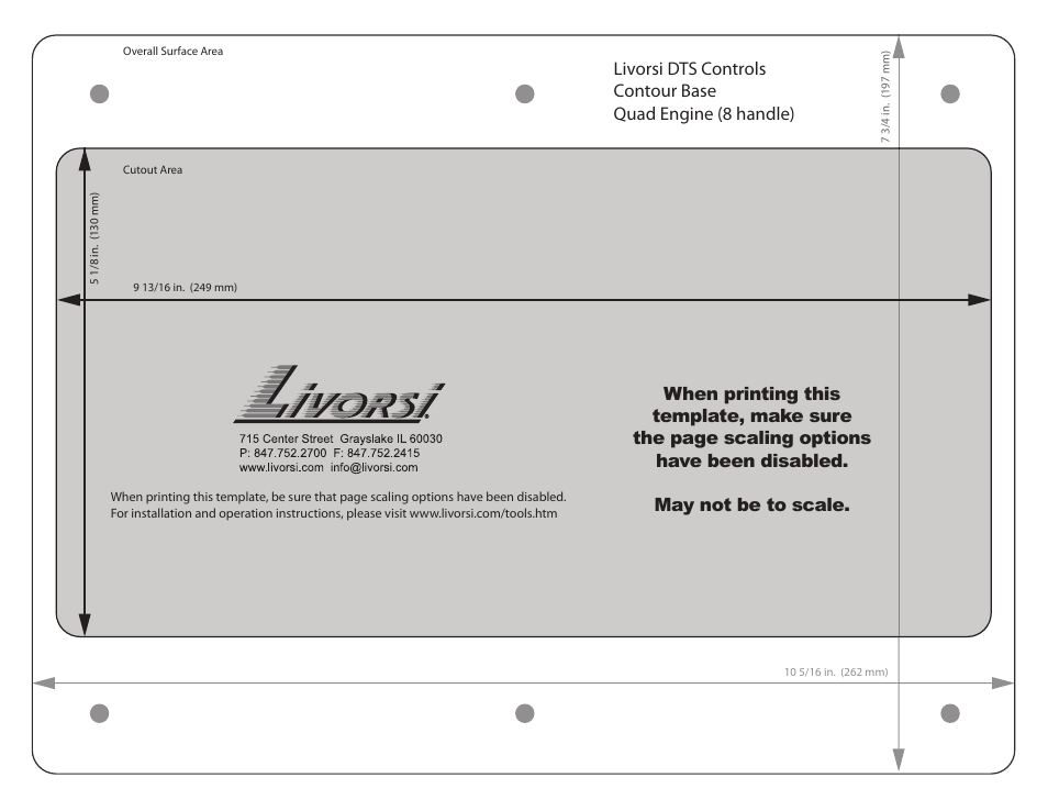 Livorsi DTS Controls User Manual | Page 19 / 19