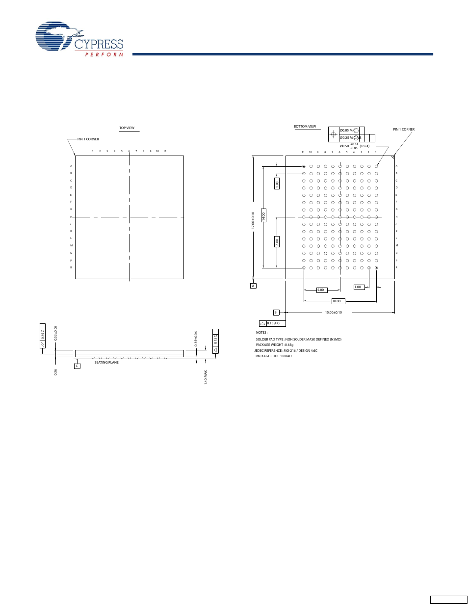 Package diagram, Feedback | Cypress CY7C1245V18 User Manual | Page 27 / 28