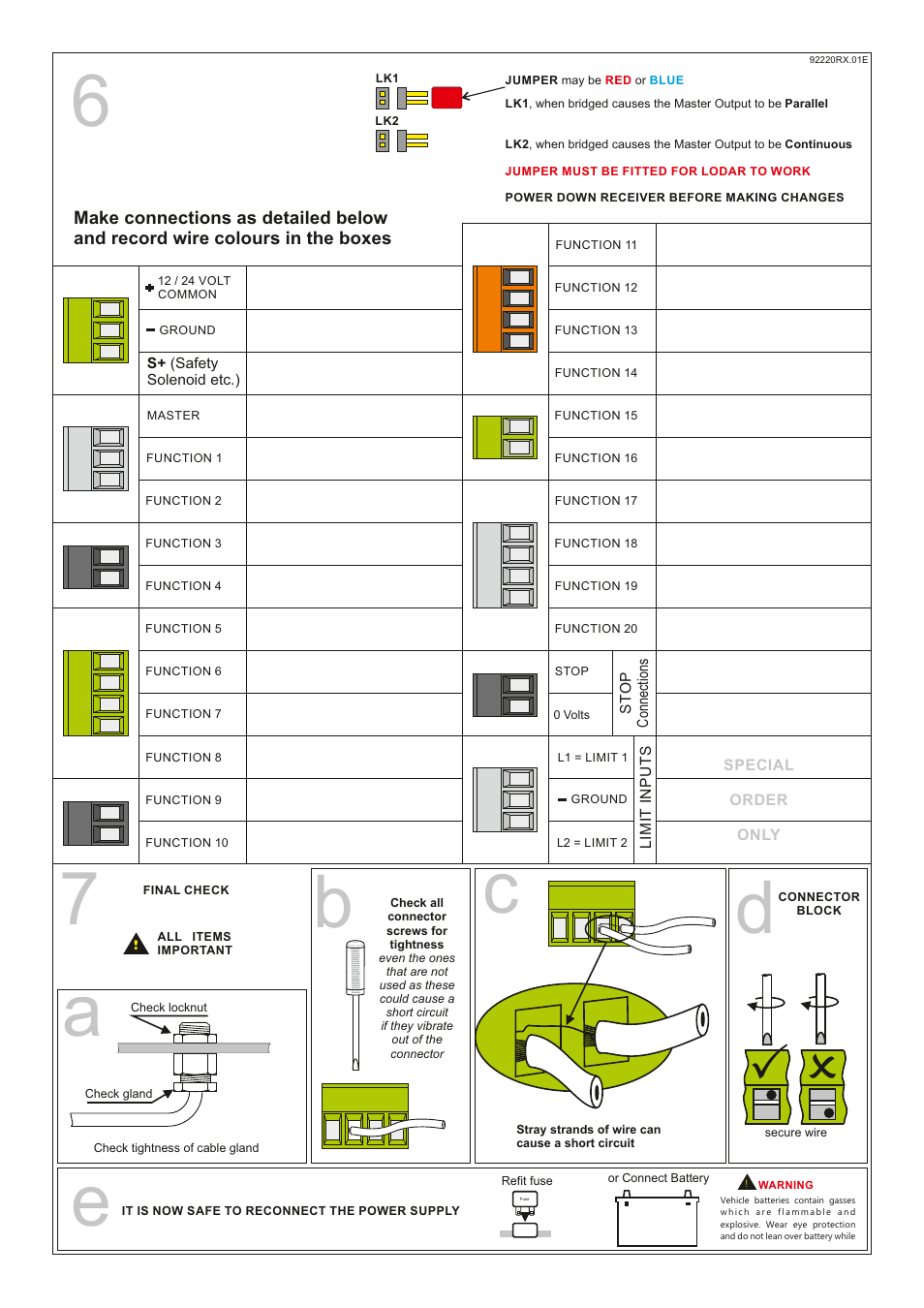 Lodar 20 Function FET Receiver with master output and IP Series Transmitter User Manual | Page 2 / 3