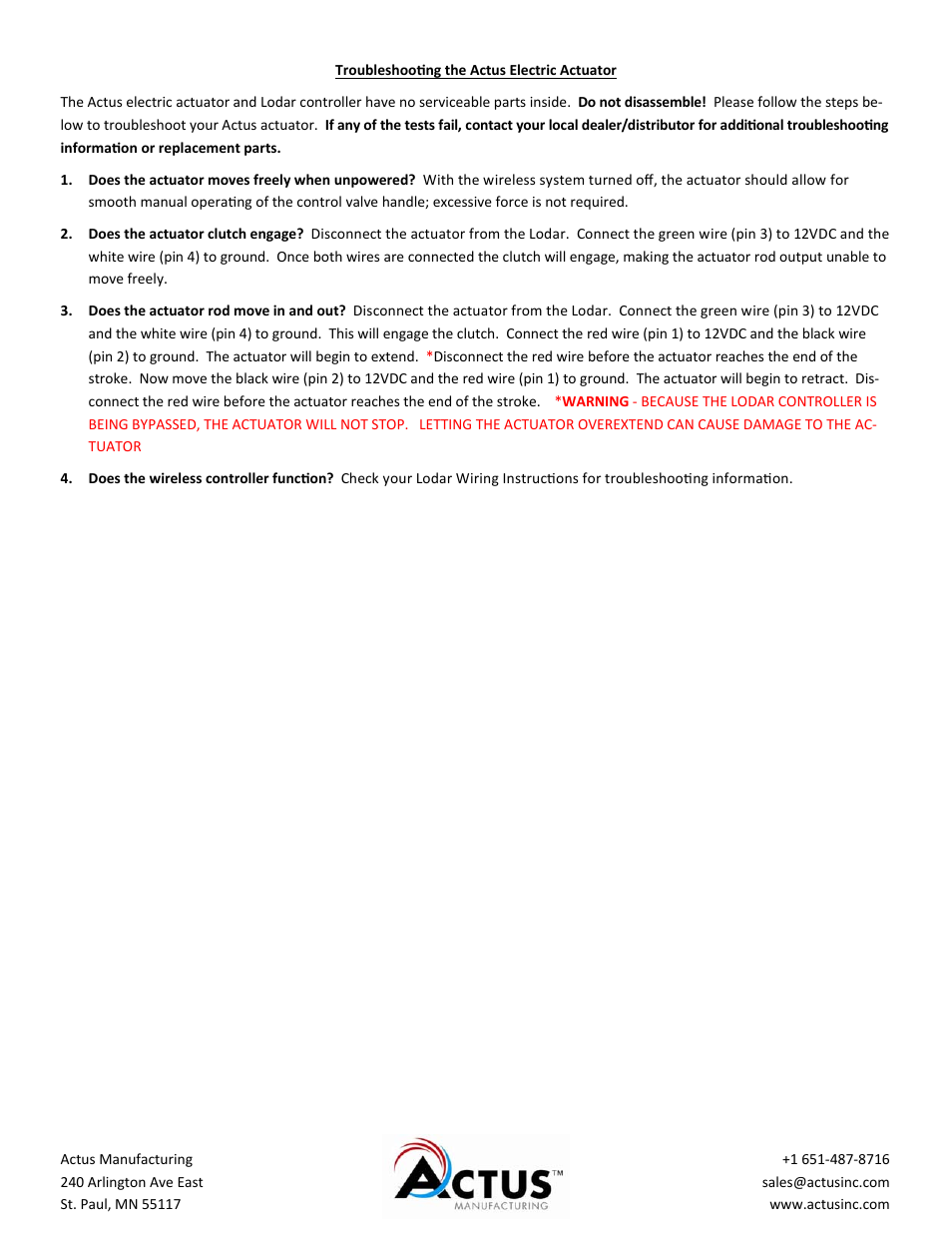 Lodar 2 Function Receiver/Actuator 12 Volt User Manual | Page 3 / 4