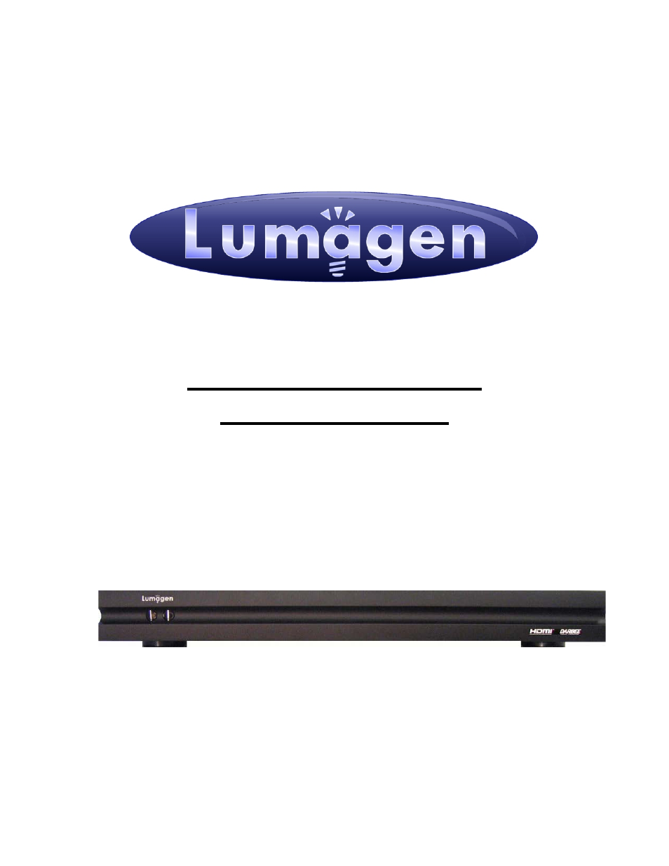 Lumagen Radiance 2143/2123 User Manual | 43 pages