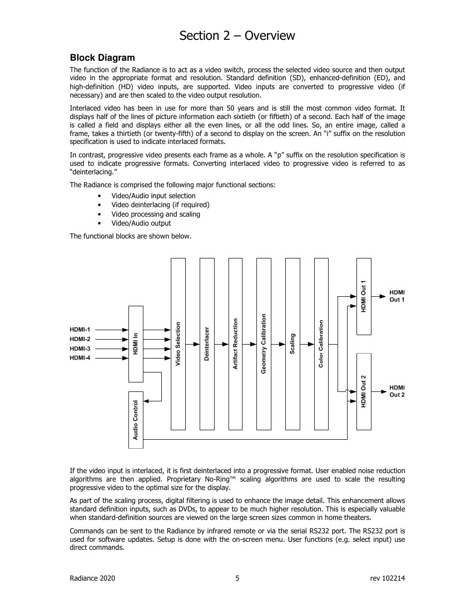 Lumagen Radiance 2020 User Manual | Page 10 / 40