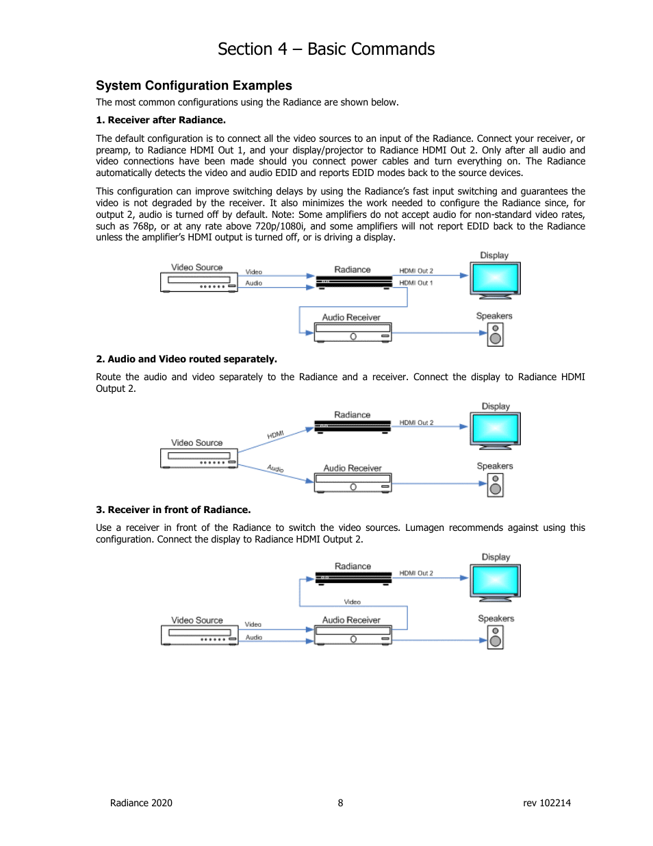 Lumagen Radiance 2020 User Manual | Page 13 / 40