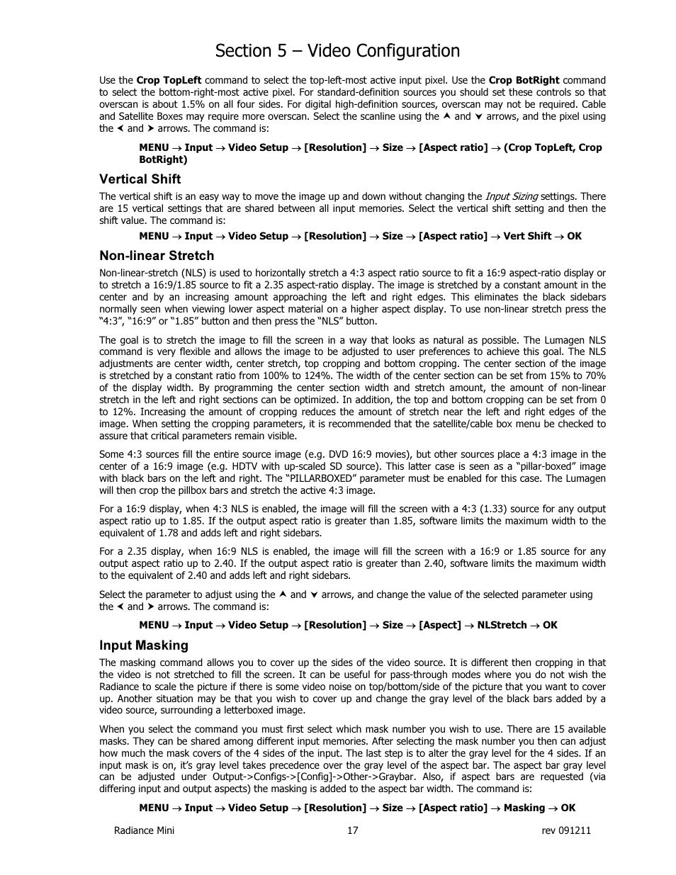 Lumagen Radiance Mini-3D User Manual | Page 25 / 42