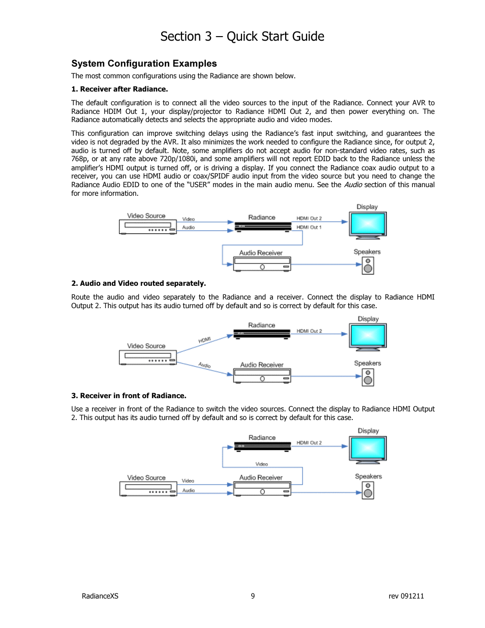 Lumagen Radiance XS-3D User Manual | Page 17 / 48