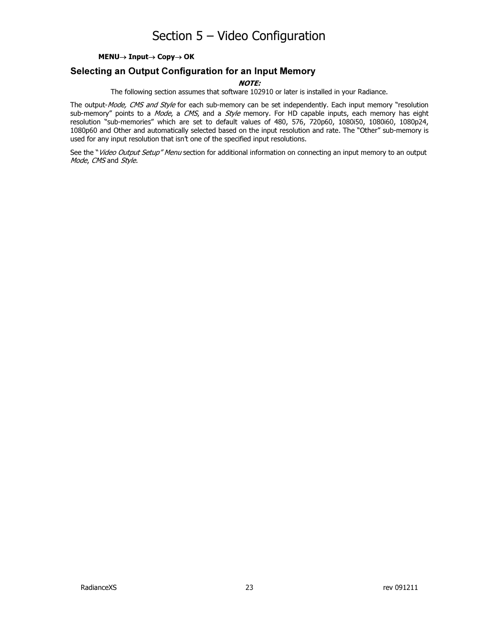 Lumagen Radiance XS-3D User Manual | Page 31 / 48