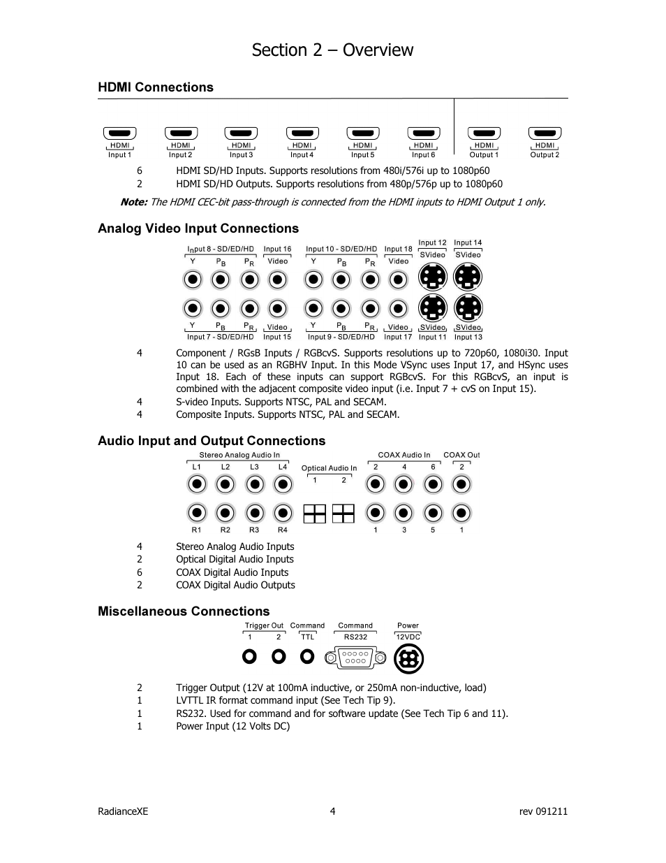 Lumagen Radiance XE-3D User Manual | Page 10 / 48
