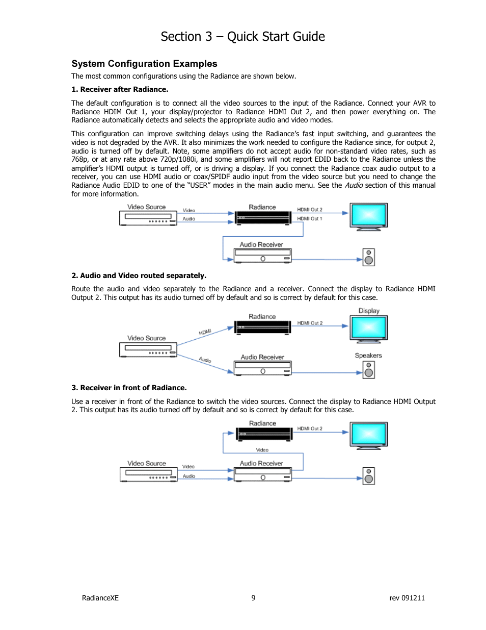 Lumagen Radiance XE-3D User Manual | Page 15 / 48