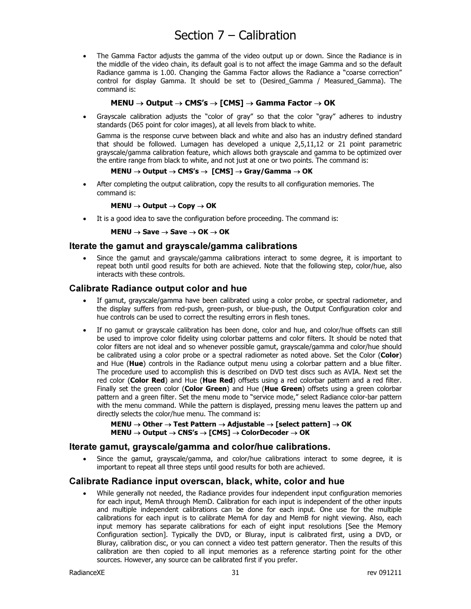 Lumagen Radiance XE-3D User Manual | Page 37 / 48