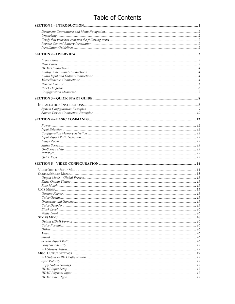 Lumagen Radiance XE-3D User Manual | Page 4 / 48