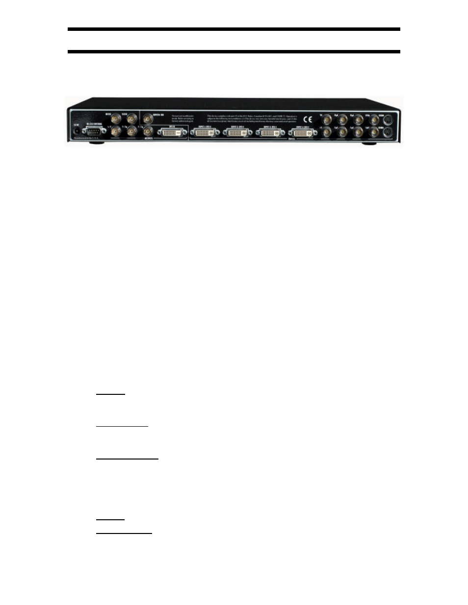 User manual and installer guide, Visionhdq, Rear panel | Lumagen VisionHDQ User Manual | Page 10 / 40
