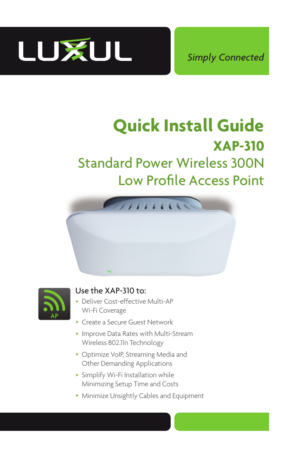 Luxul XAP-310 User Manual | 12 pages