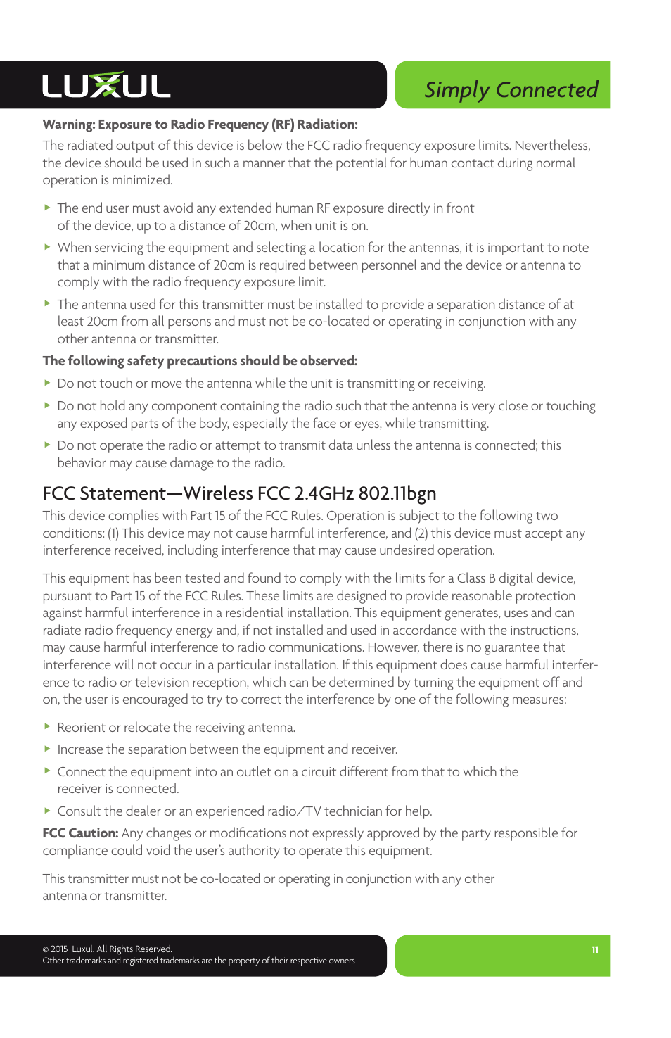 Simply connected | Luxul XAP-310 User Manual | Page 11 / 12