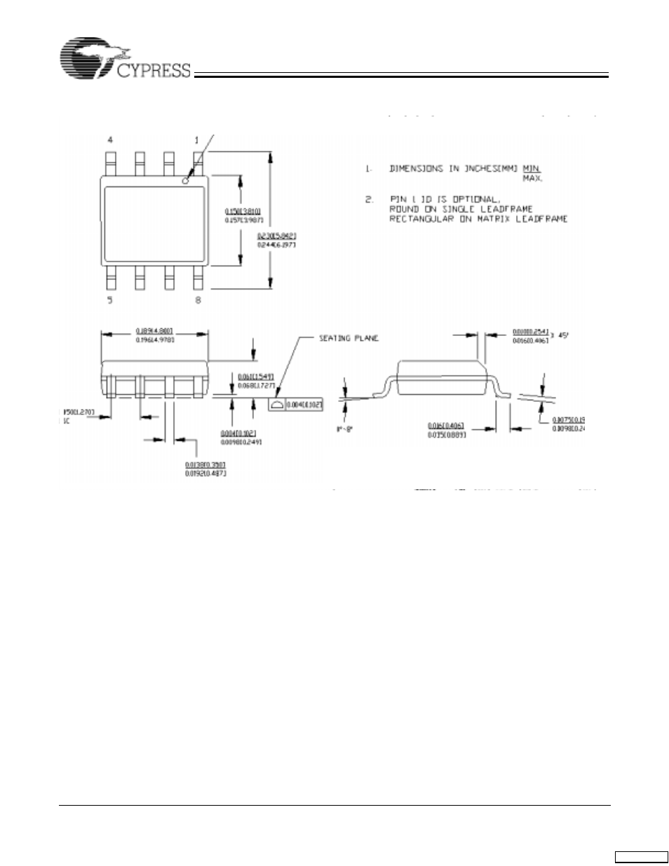 Package diagram | Cypress CY25822-2 User Manual | Page 8 / 9