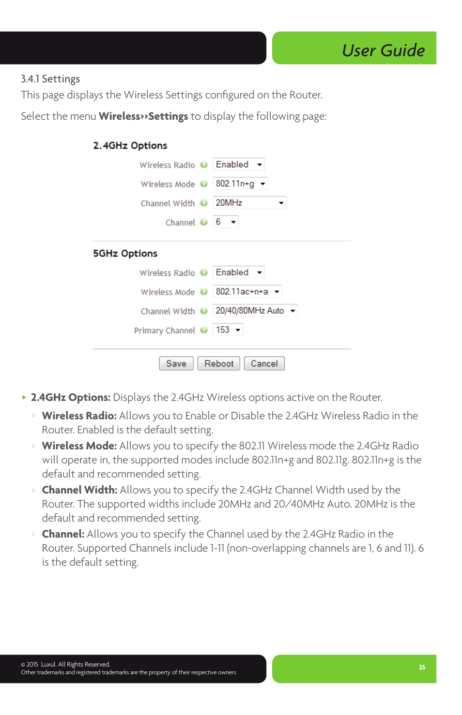 User guide | Luxul XWR-1750 User Manual | Page 25 / 52