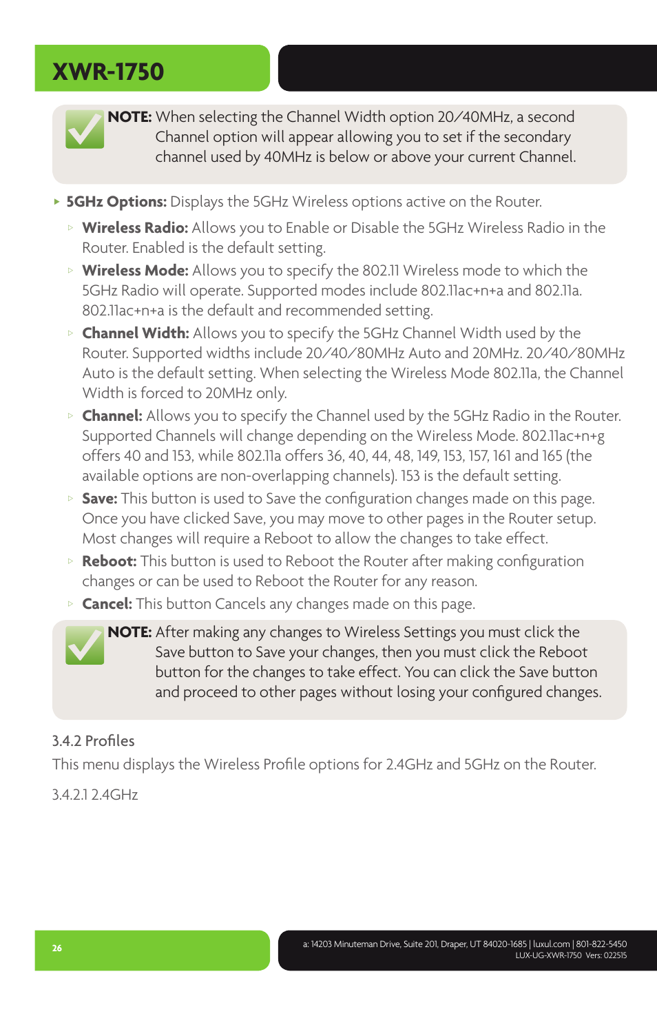 Xwr-1750 | Luxul XWR-1750 User Manual | Page 26 / 52