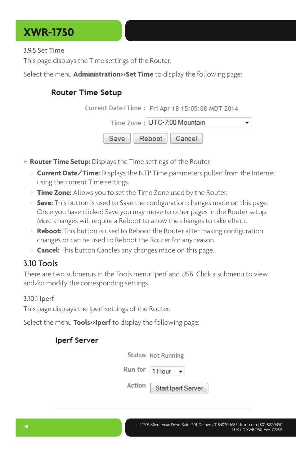 Xwr-1750, 10 tools | Luxul XWR-1750 User Manual | Page 48 / 52