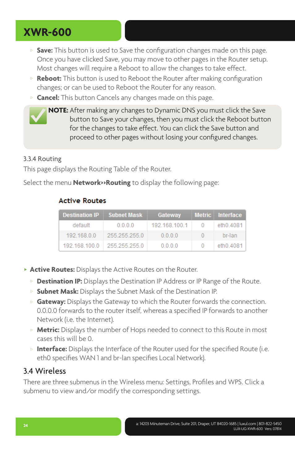 Xwr-600, 4 wireless | Luxul XWR-600 User Manual | Page 24 / 48