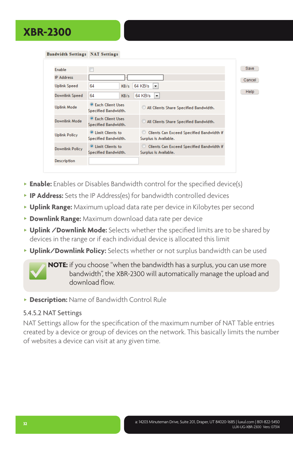 Xbr-2300 | Luxul XBR-2300 User Manual | Page 32 / 52