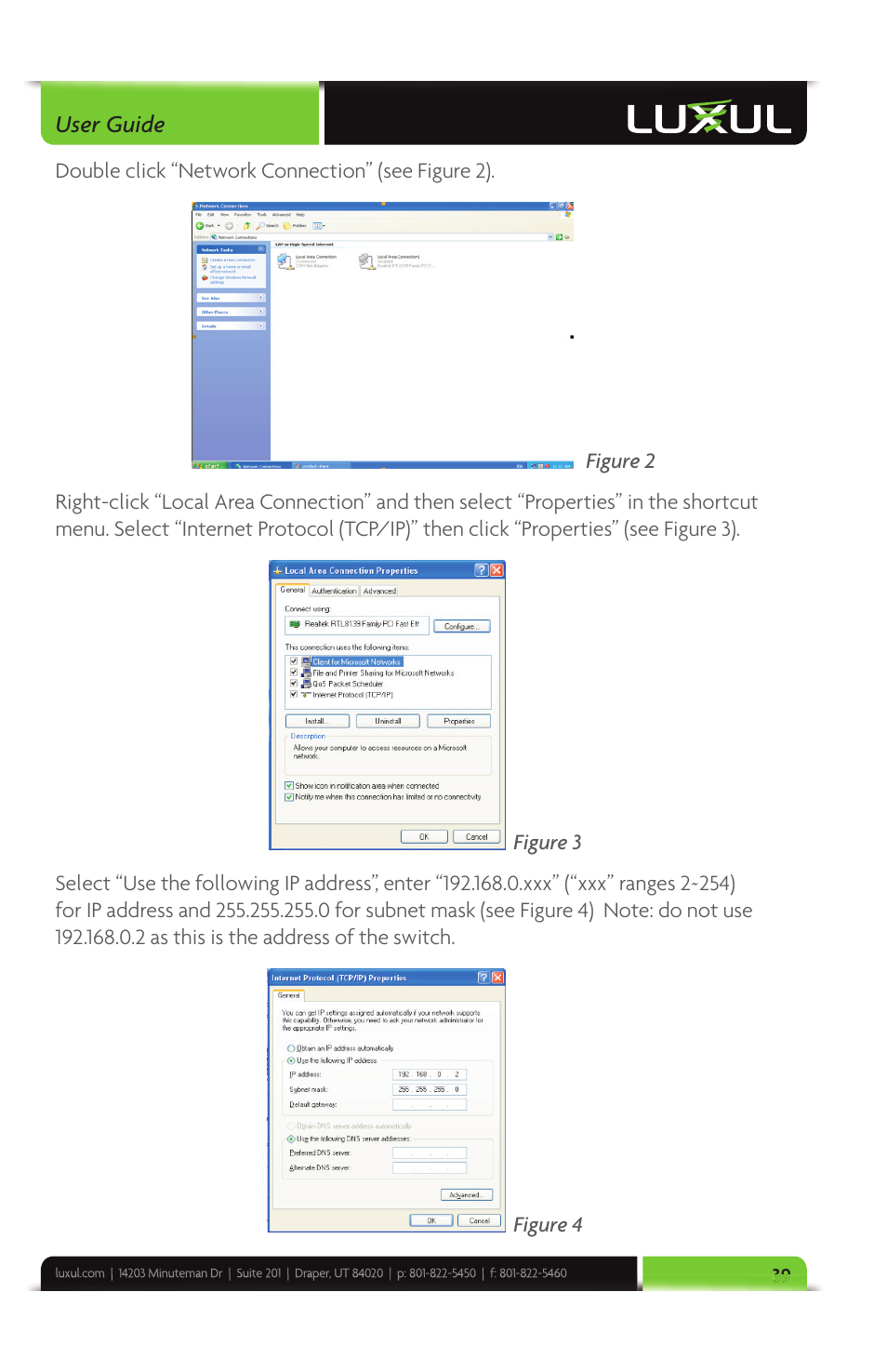 User guide | Luxul XMS-1024 User Manual | Page 39 / 40