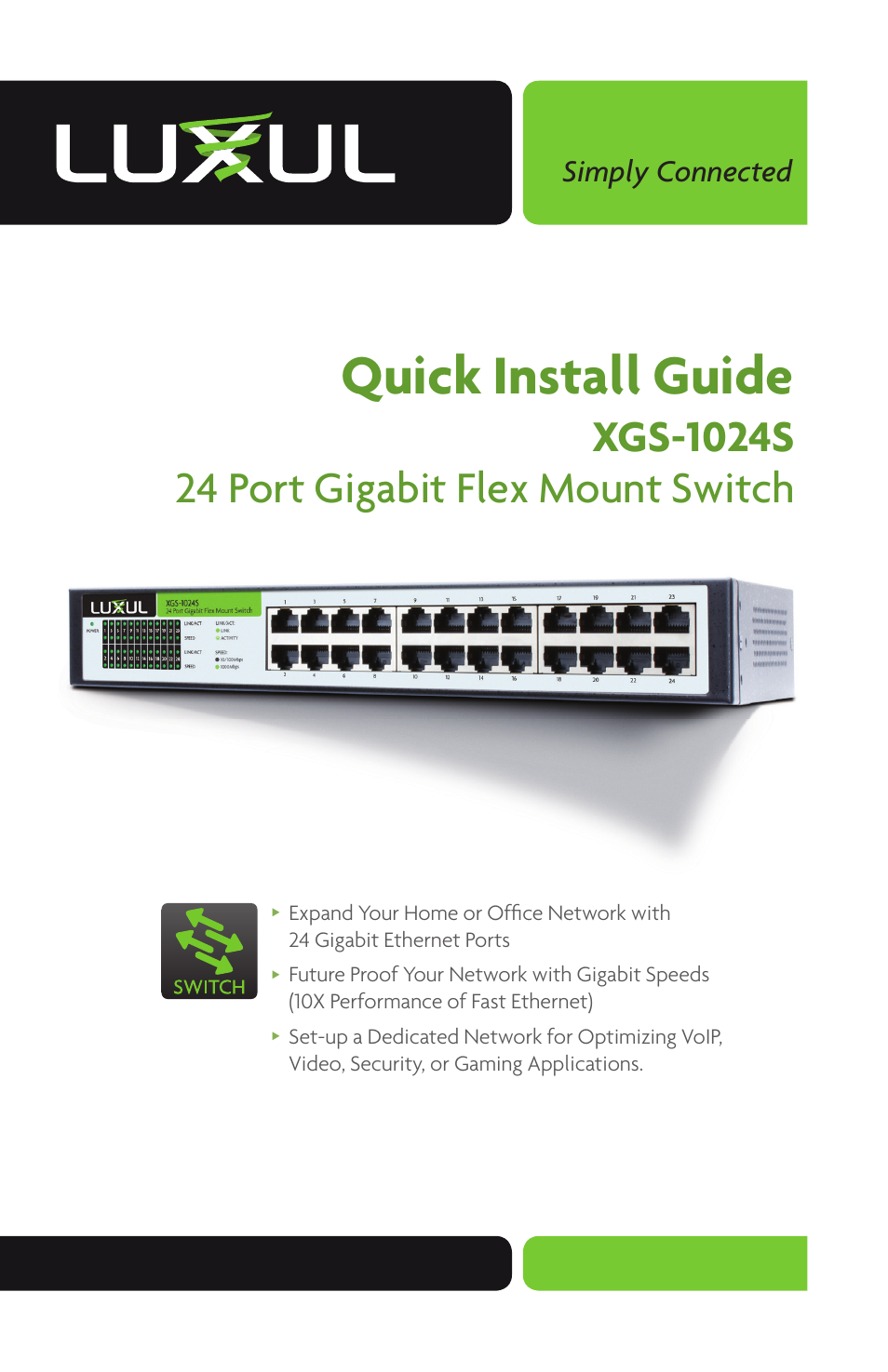 Luxul XGS-1024S User Manual | 8 pages